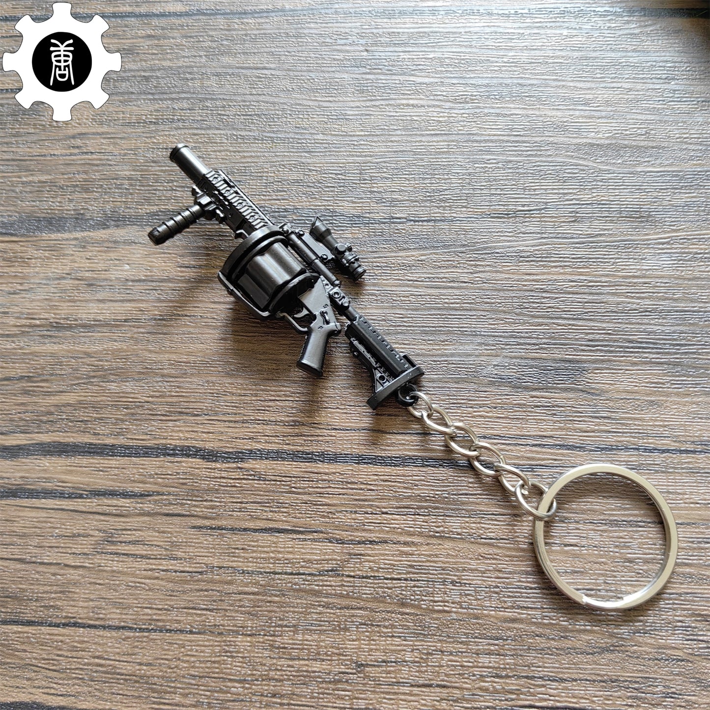 Mini Multiple Grenade Launcher Black MGL Metal Keychain