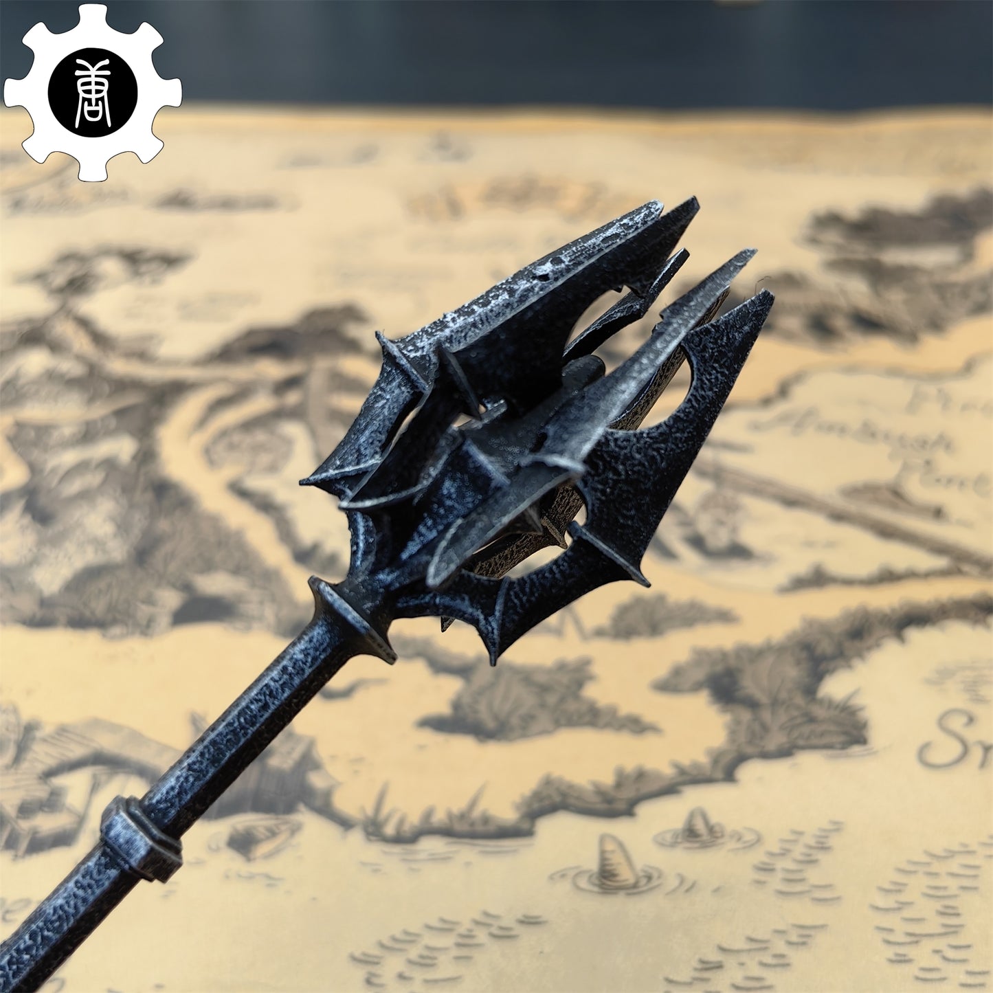 3D Printed 1: 12 Scale Mace Of Sauron Game Display Art