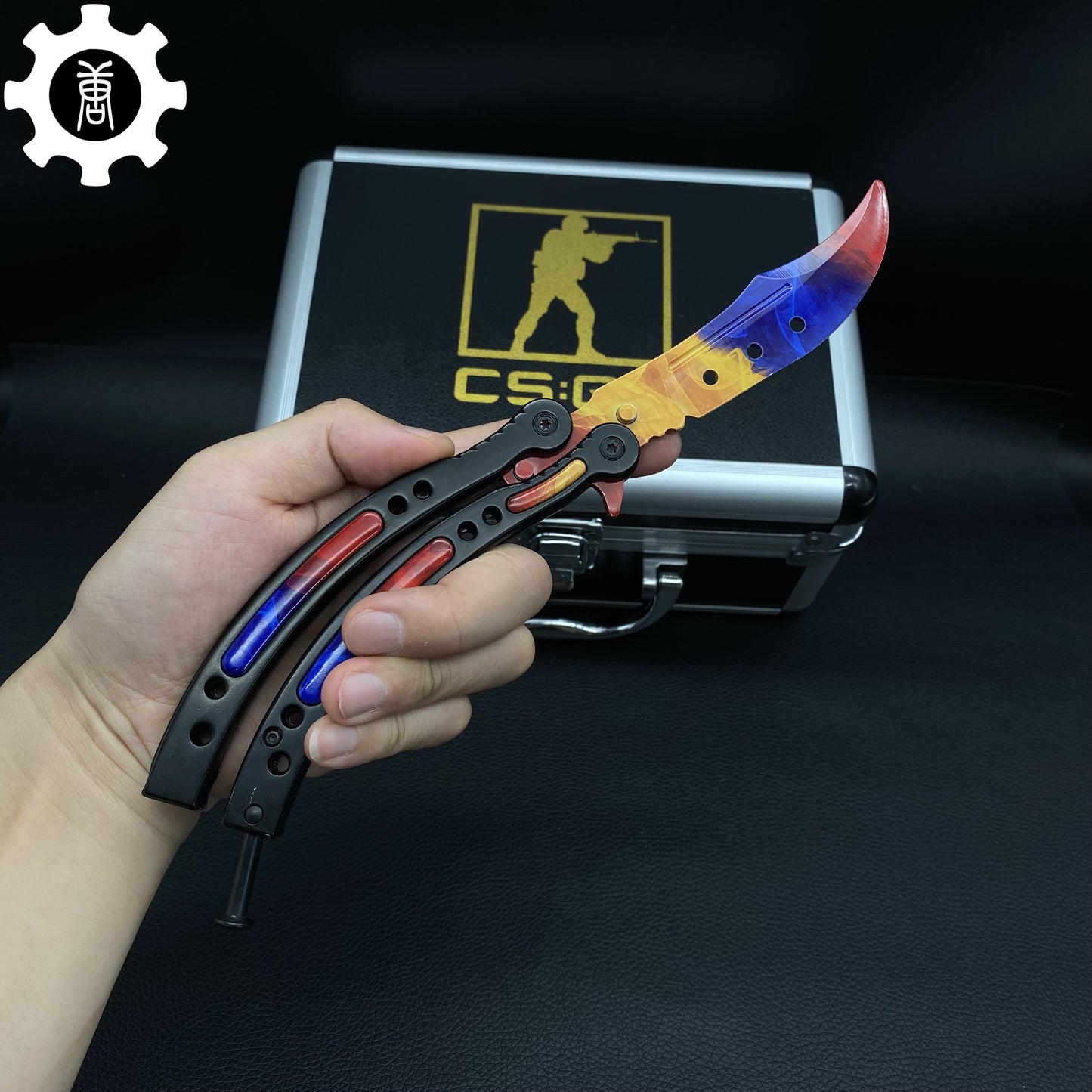 Marble Fade Balisong & Karambit & Stickers & Keychains & AK With Case