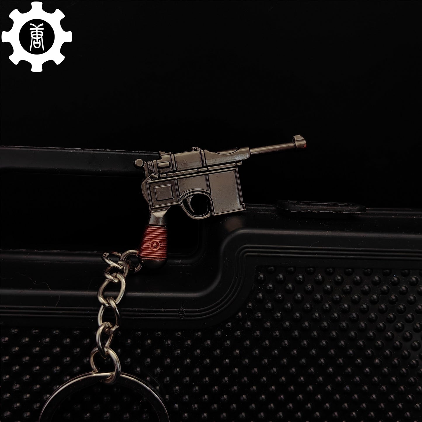 Metal Tiny Mauser C96 Pistol Model Keychain