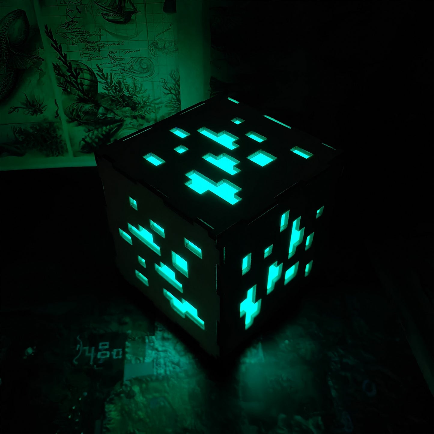 Handmade Minecraft Wooden Lantern Night Light