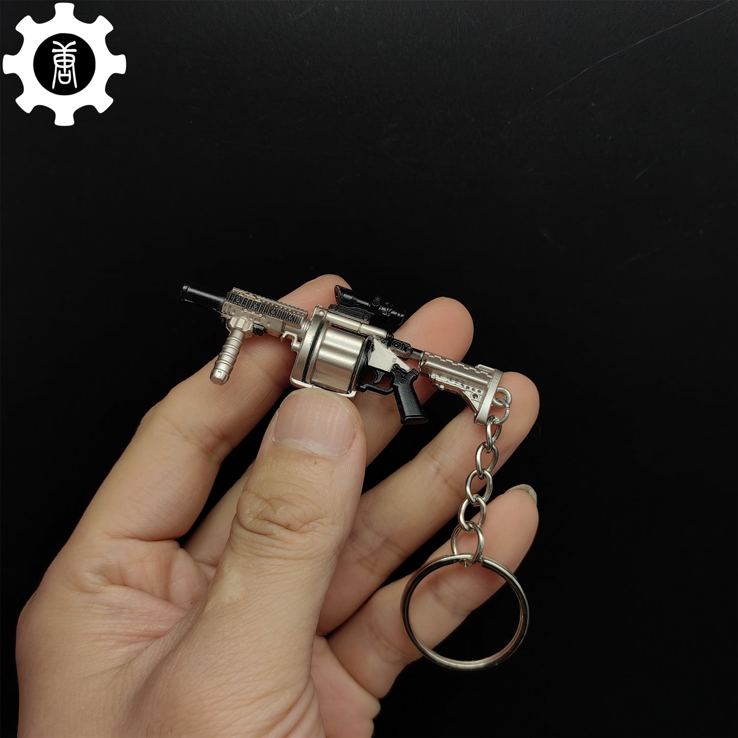 Mini Multiple Grenade Launcher MGL Metal Keychain