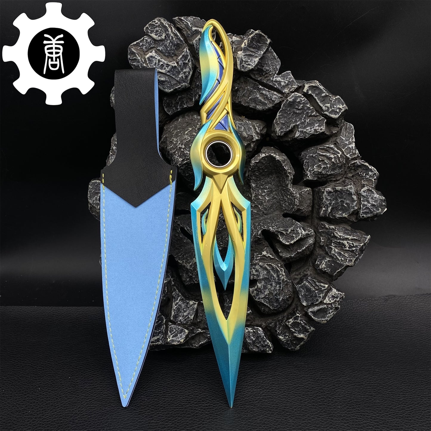 Val Blue Metal Mystbloom Kunai Replica 28CM/11"