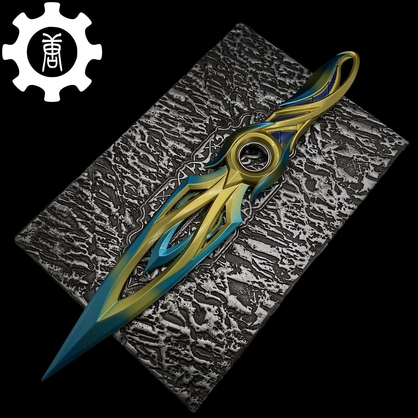 Val Blue Metal Mystbloom Kunai Replica 28CM/11"