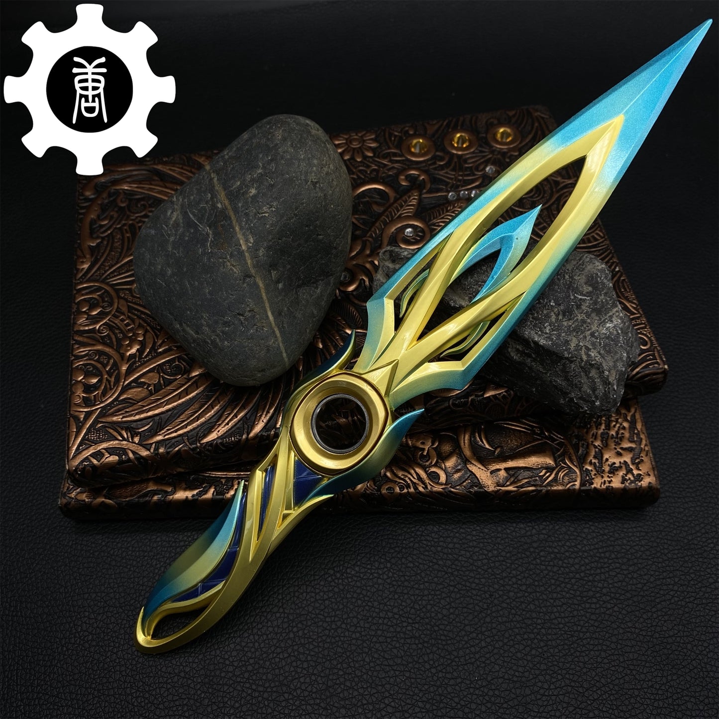 Val Blue Metal Mystbloom Kunai Replica 28CM/11"