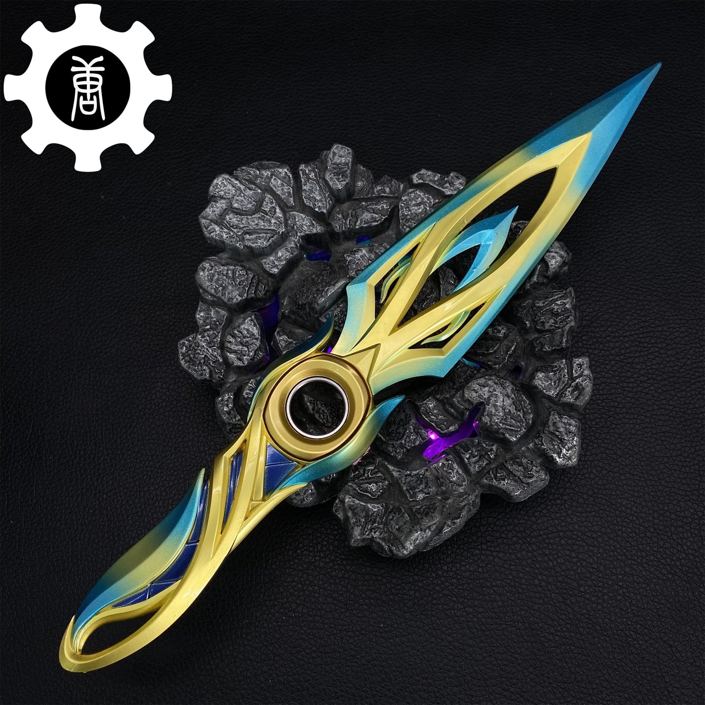 Val Blue Metal Mystbloom Kunai Replica 28CM/11"