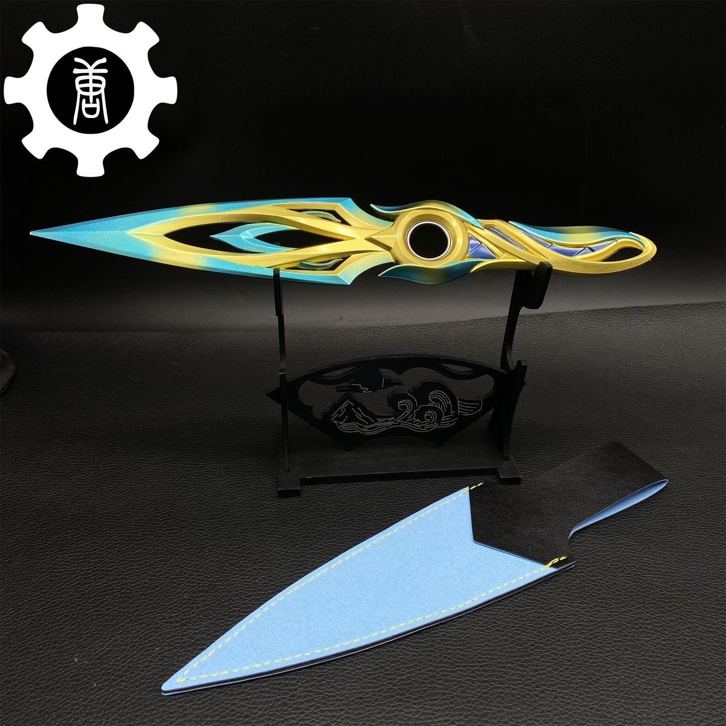 Val Blue Metal Mystbloom Kunai Replica 28CM/11"