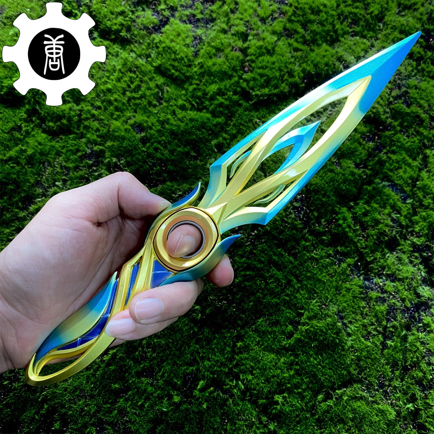 Val Blue Metal Mystbloom Kunai Replica 28CM/11"