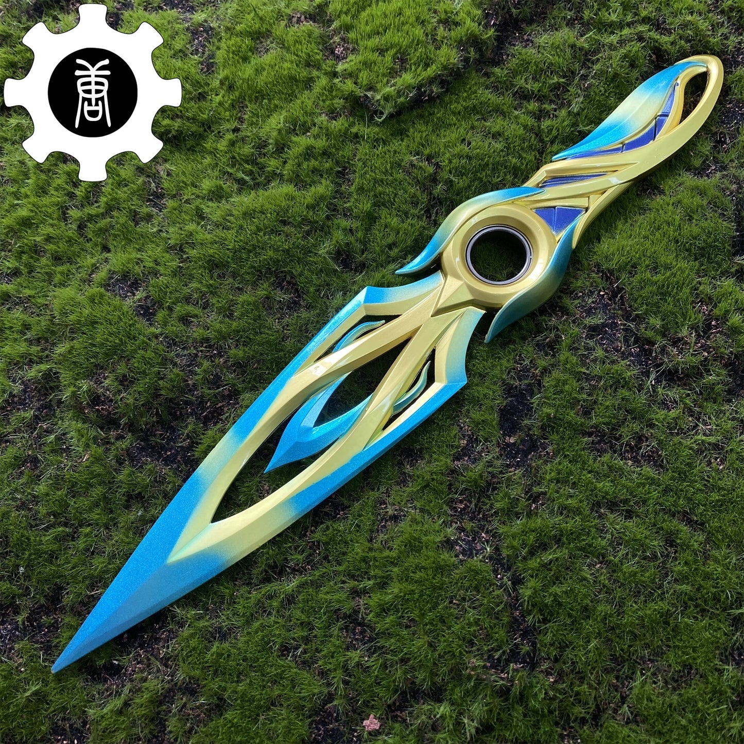 Val Blue Metal Mystbloom Kunai Replica 28CM/11"