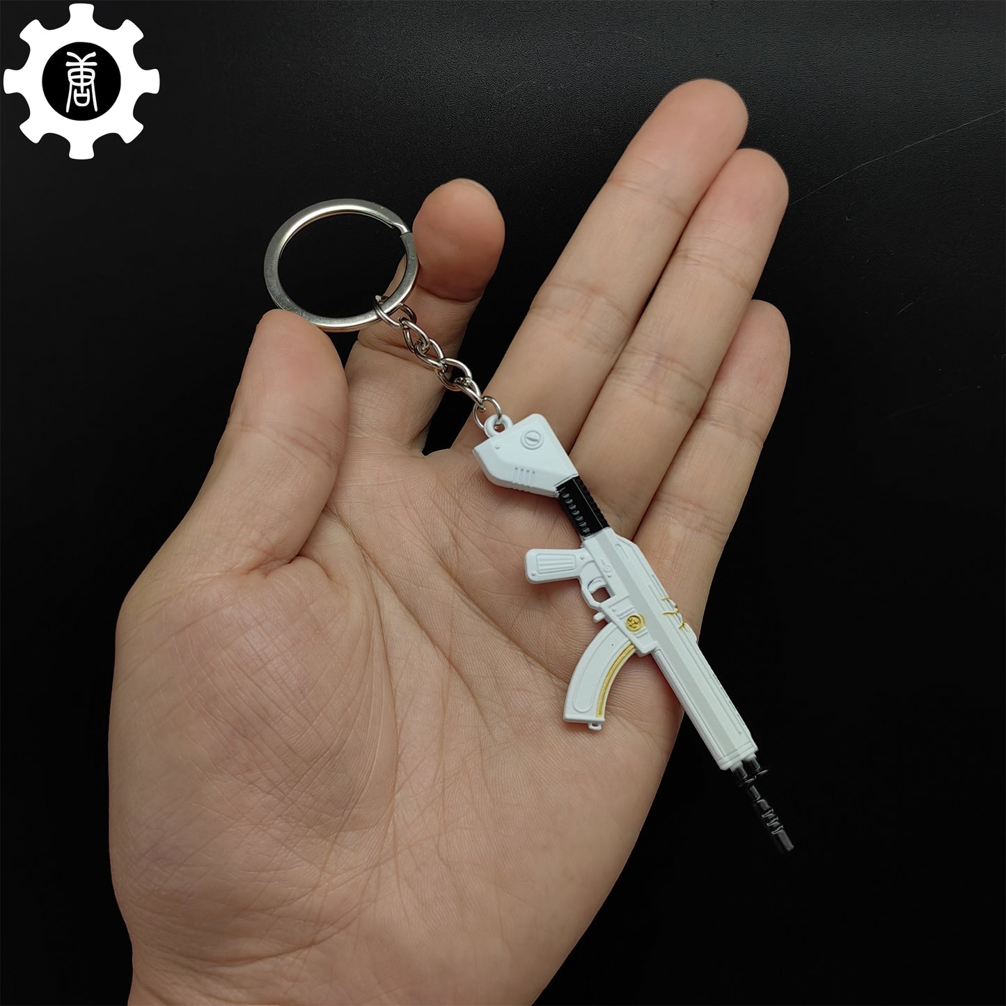 Tiny Neptune Vandal Gun Metal Keychain