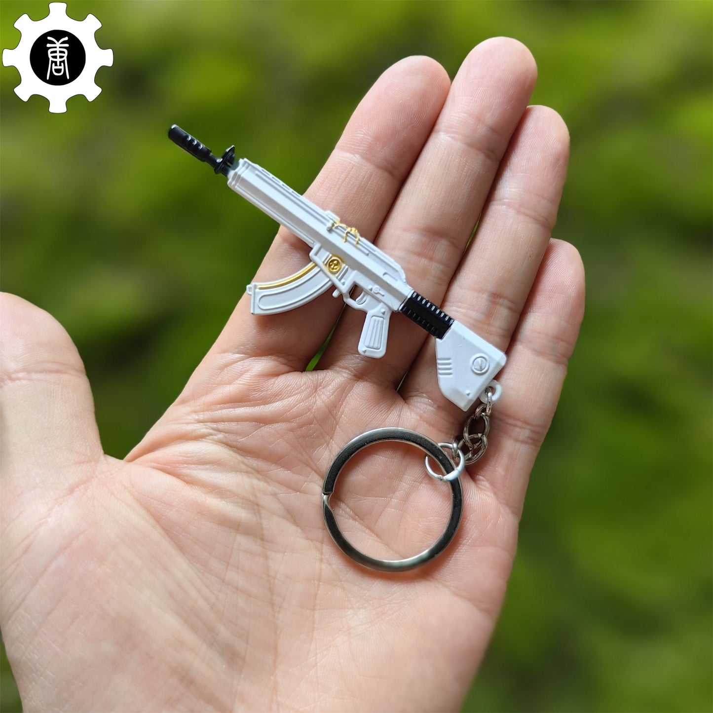 Tiny Neptune Vandal Gun Metal Keychain