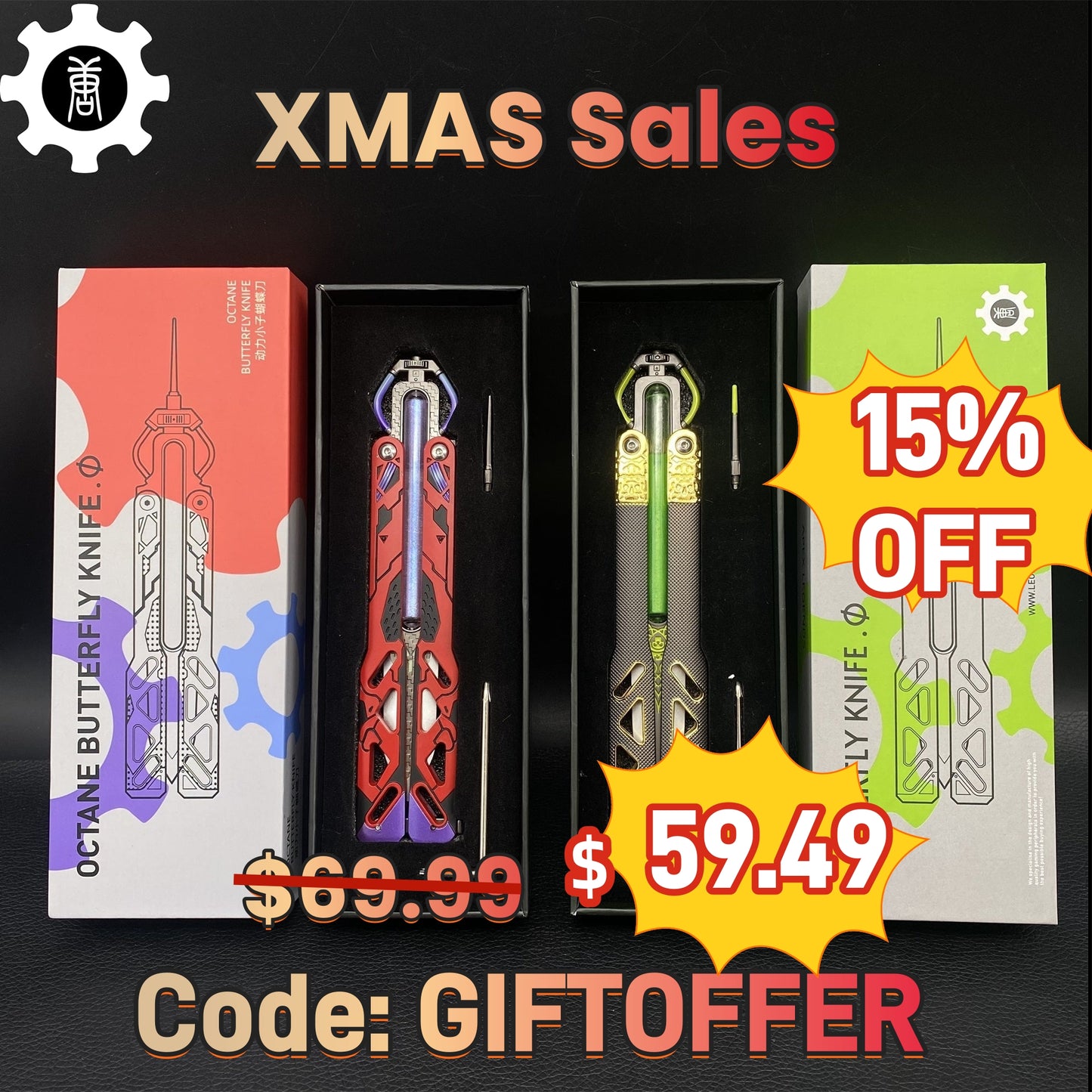 Octane Heirloom Recolor & V3 Balisong 2 In 1 Pack