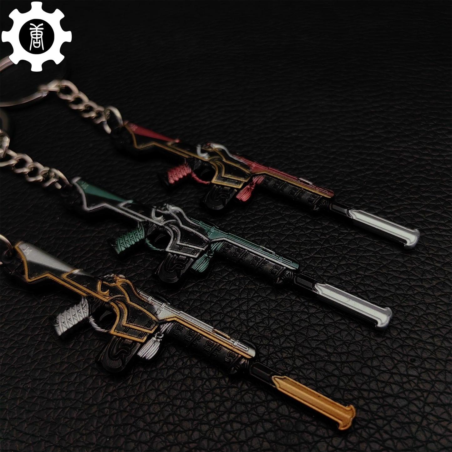 Metal Oni Phantom Gun Tiny Keychain Pendant