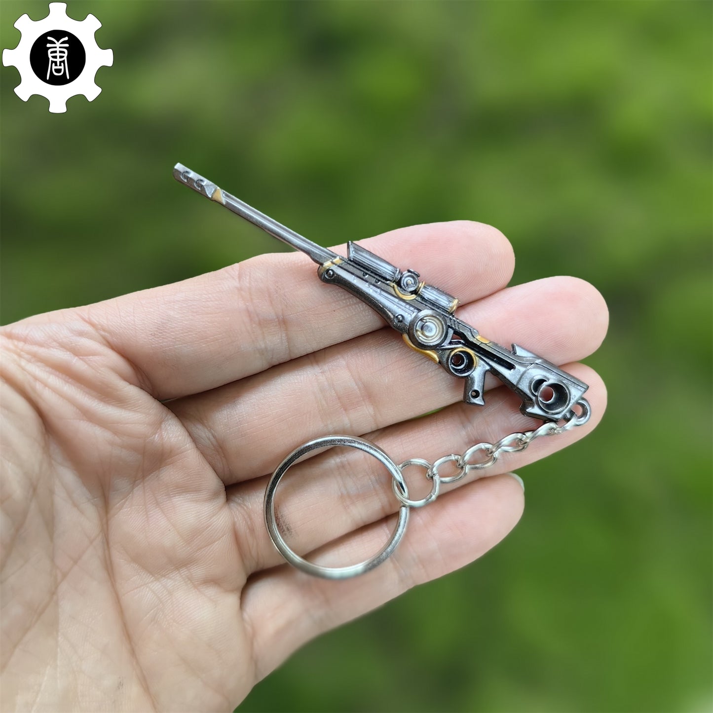 Mini Origin Operator Gun Metal Keychain