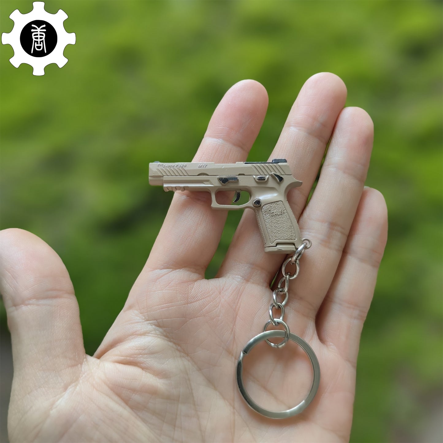 Metal Tiny P320-M17 Pistol Model Keychain