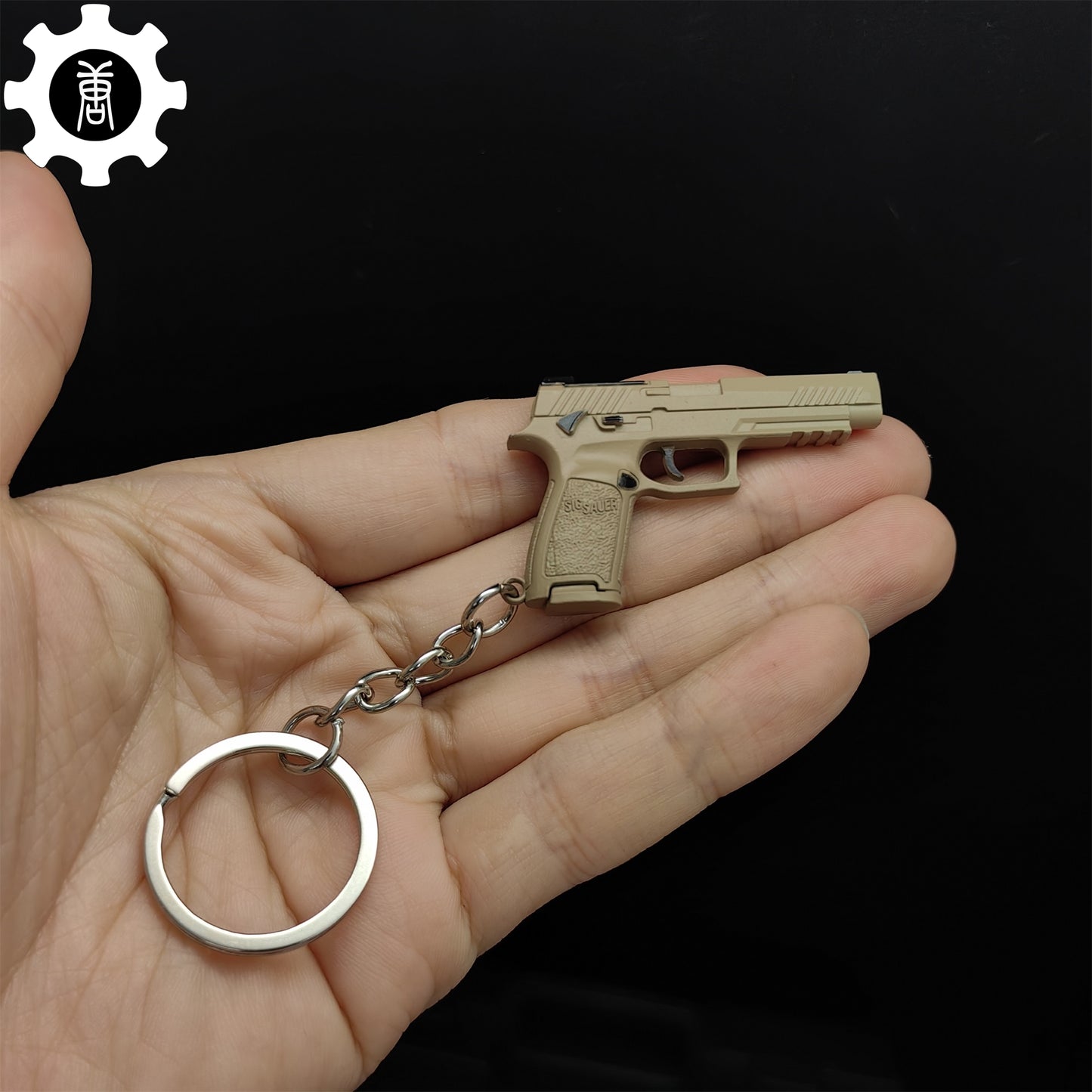 Metal Tiny P320-M17 Pistol Model Keychain