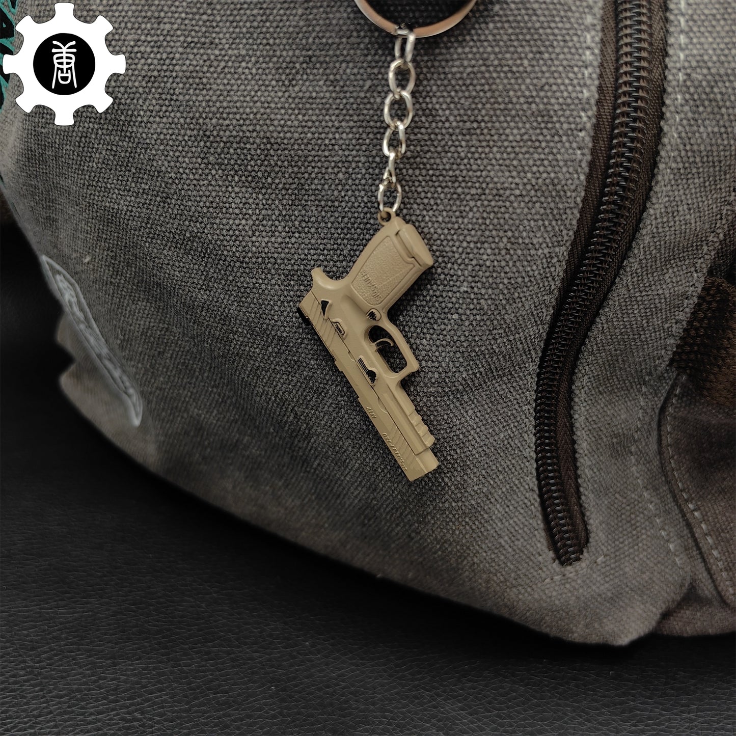 Metal Tiny P320-M17 Pistol Model Keychain