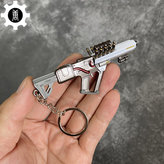 Mini PLAS-1 Gun Keychain Metal Pendant