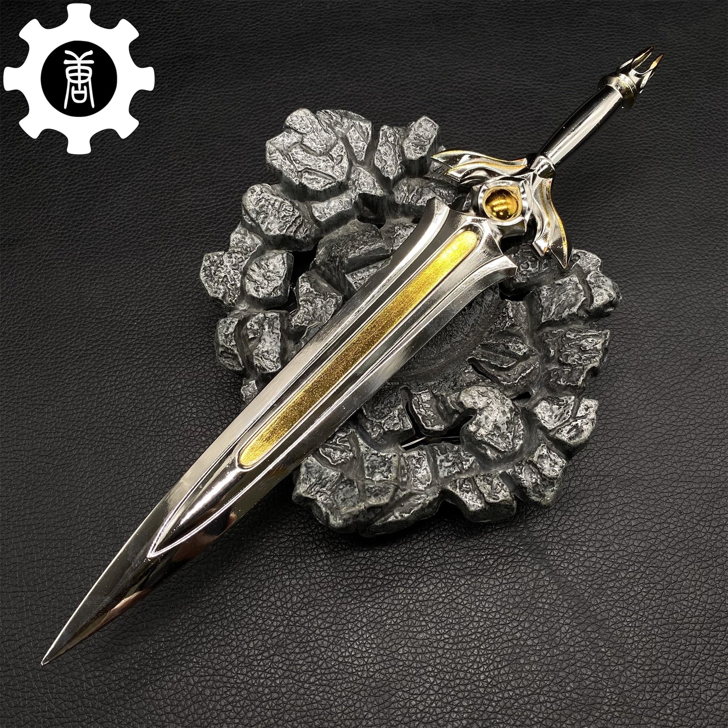 Metal Prosperity Sword Display Art