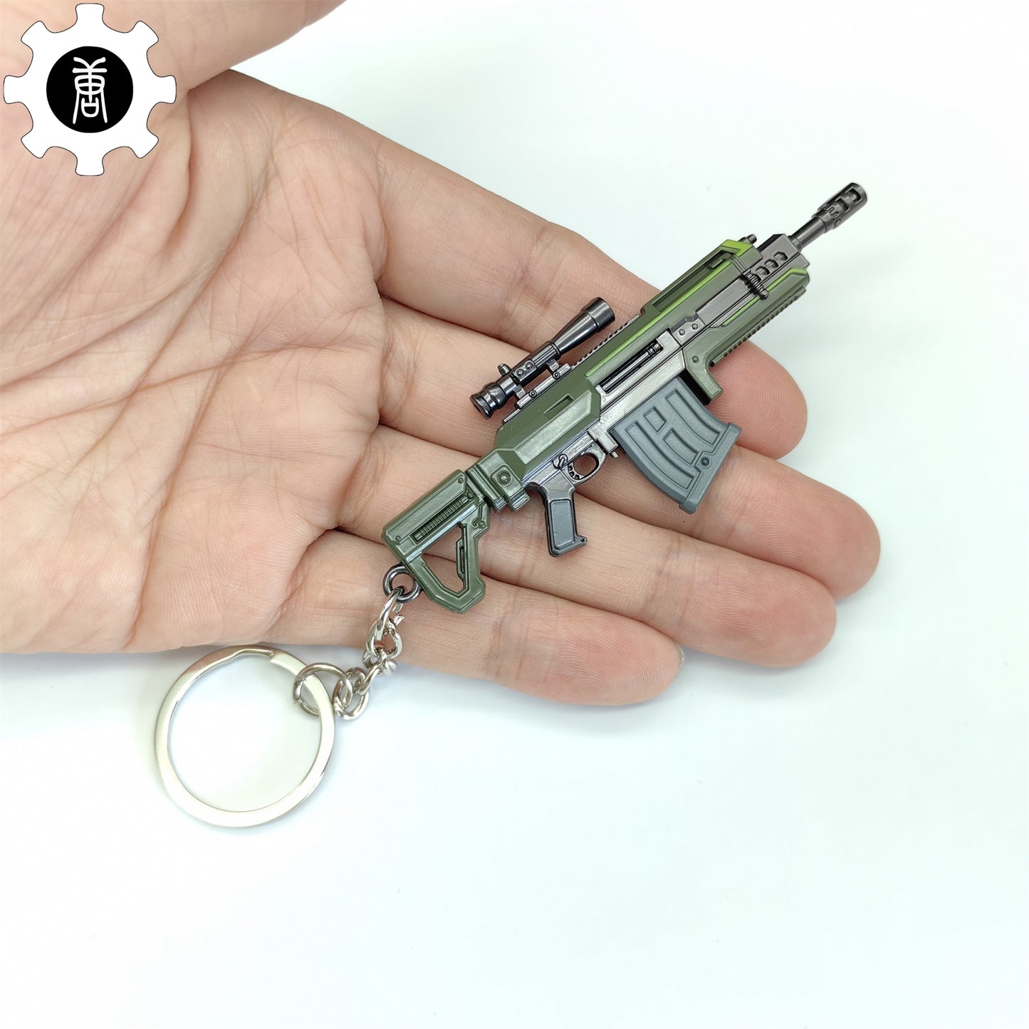 Tiny R-36 Eruptor Rifle Gun Model Metal Keychain