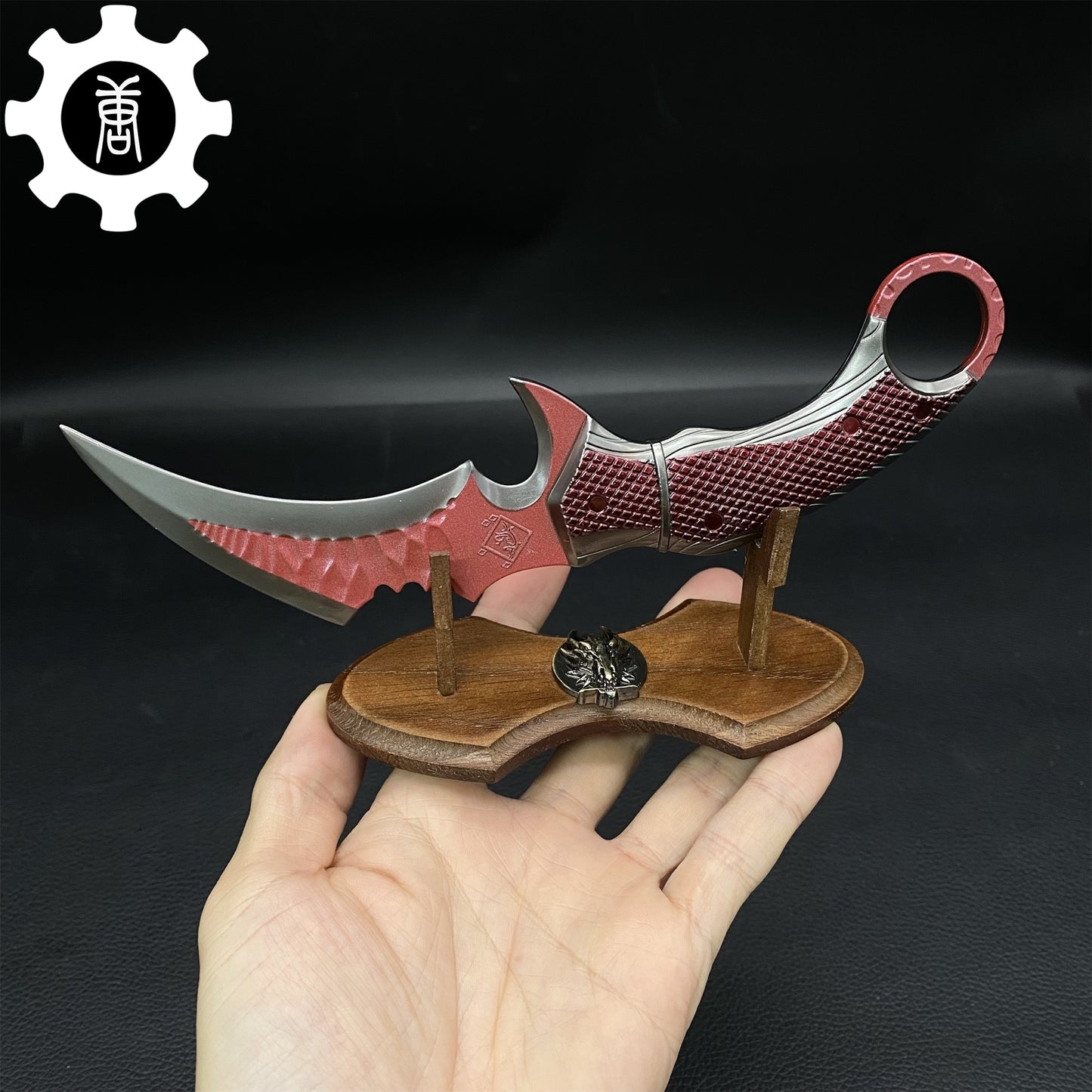 Mini Red Owl Claw Karambit Metal Replica