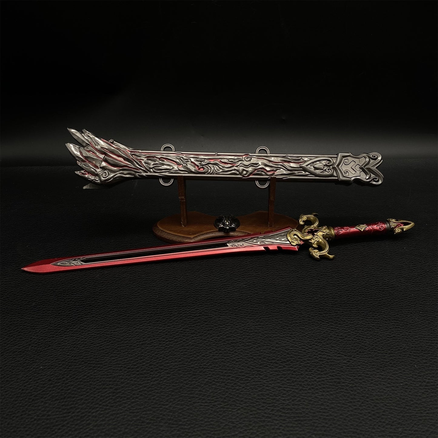 Naraka Game 30CM Red Sky Sword Metal Prop