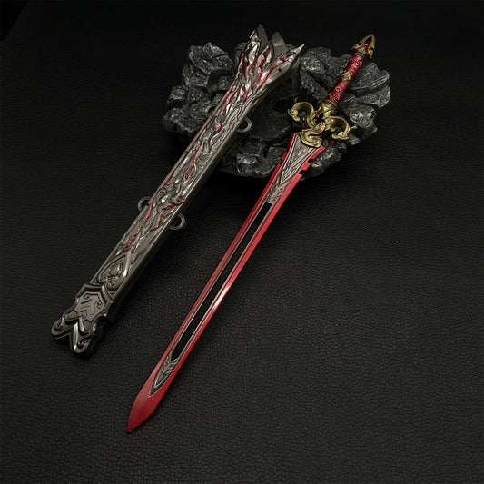 Naraka Game 30CM Red Sky Sword Metal Prop