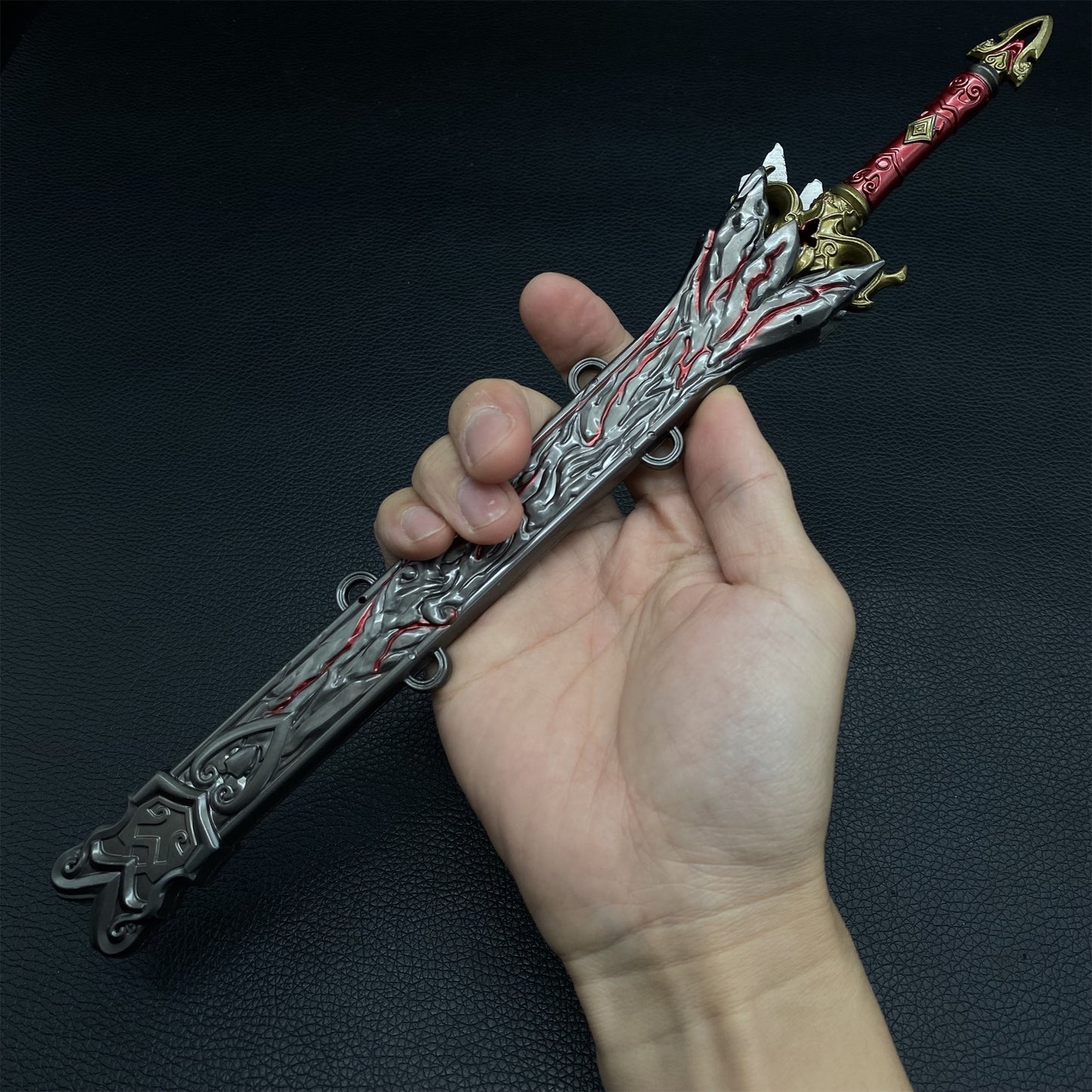 Naraka Game 30CM Red Sky Sword Metal Prop