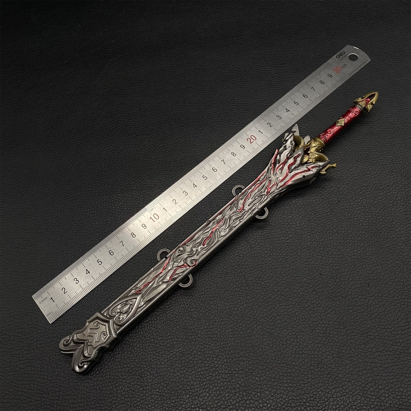 Naraka Game 30CM Red Sky Sword Metal Prop