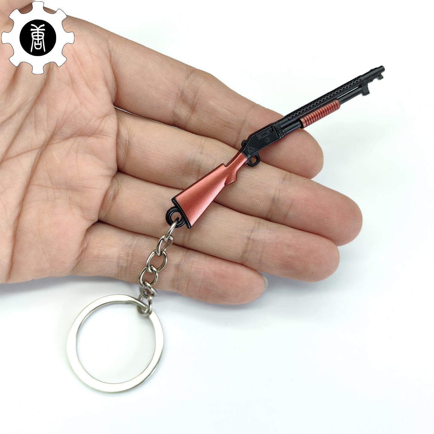 Tiny S1897 Shotgun Model Metal Keychain