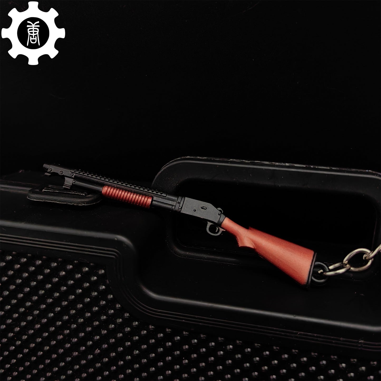 Tiny S1897 Shotgun Model Metal Keychain