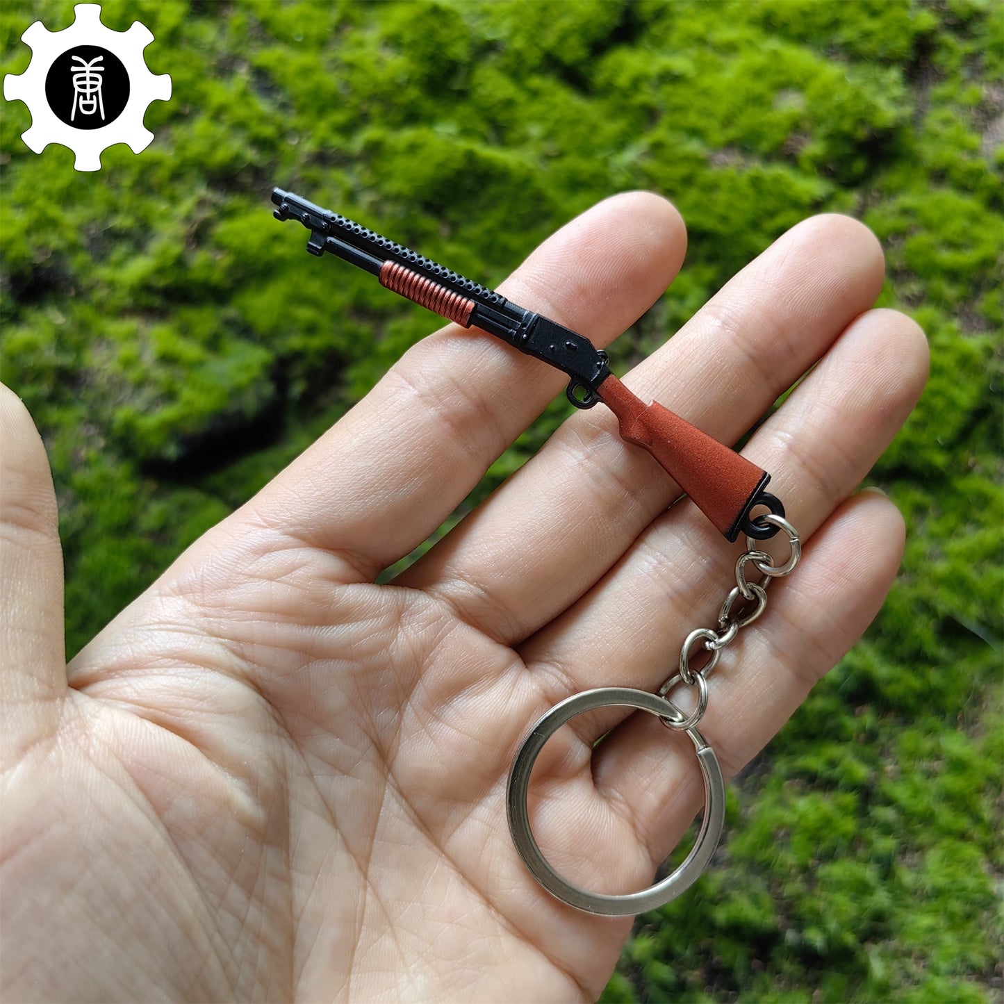 Tiny S1897 Shotgun Model Metal Keychain