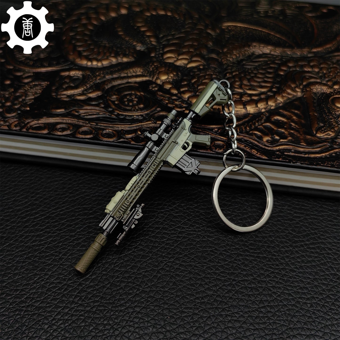 Mini SA-110 Sniper Rifle Gun RE8 Metal Keychain