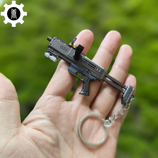 Tiny SMG-37 Defender Submachine Gun Model Metal Keychain