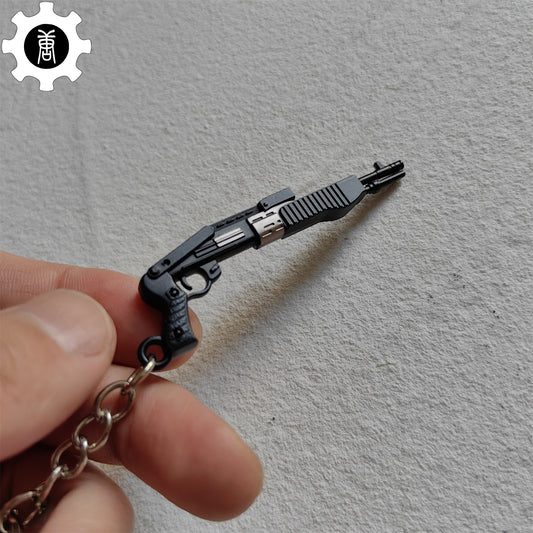 Mini Franchi SPAS-12 Shotgun Metal Keychain