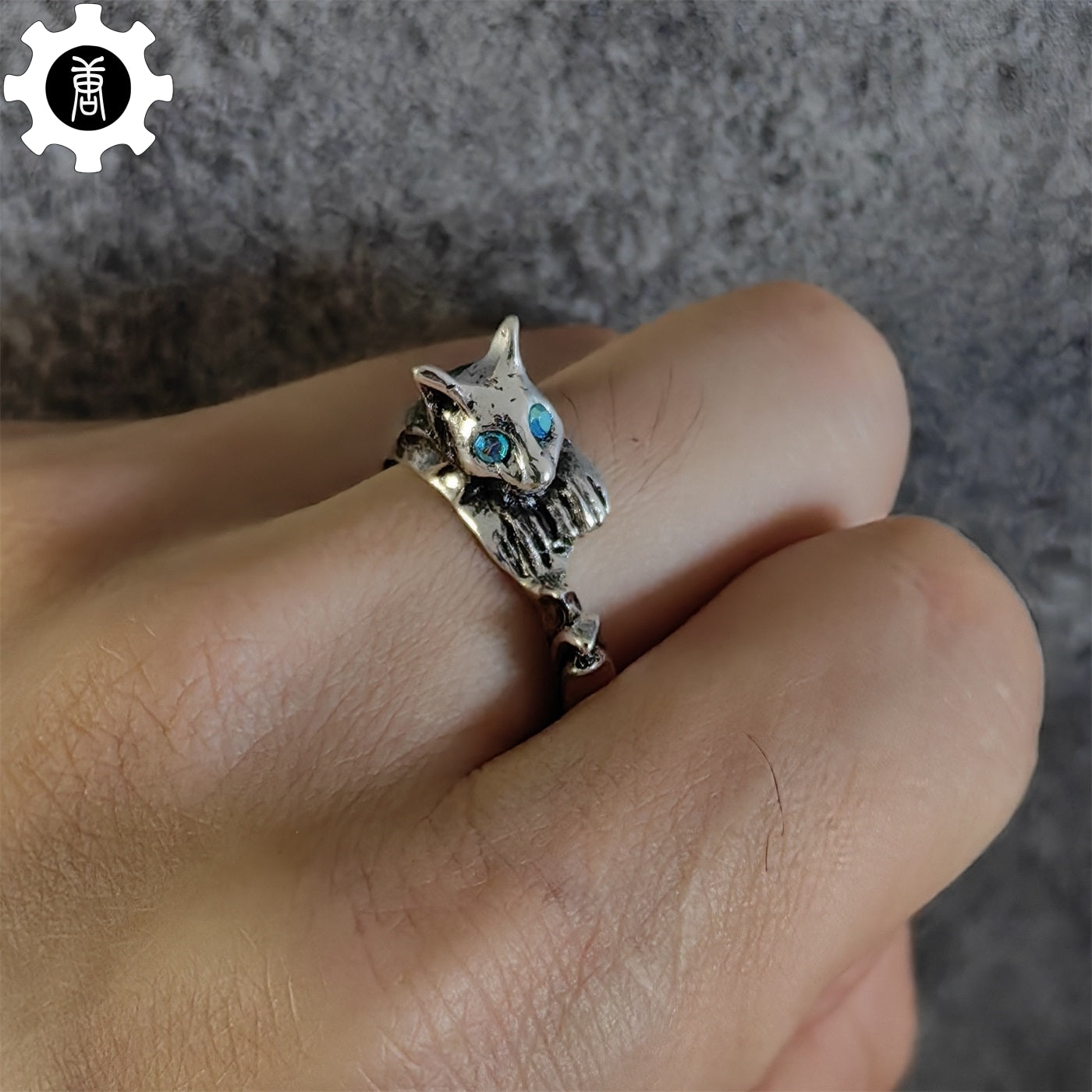 Alloy Silvercat Ring Open Ring Cool Gift