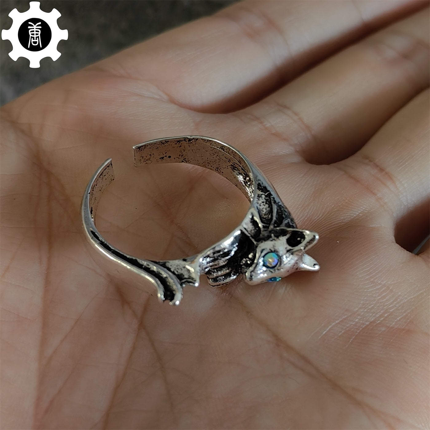 Alloy Silvercat Ring Open Ring Cool Gift