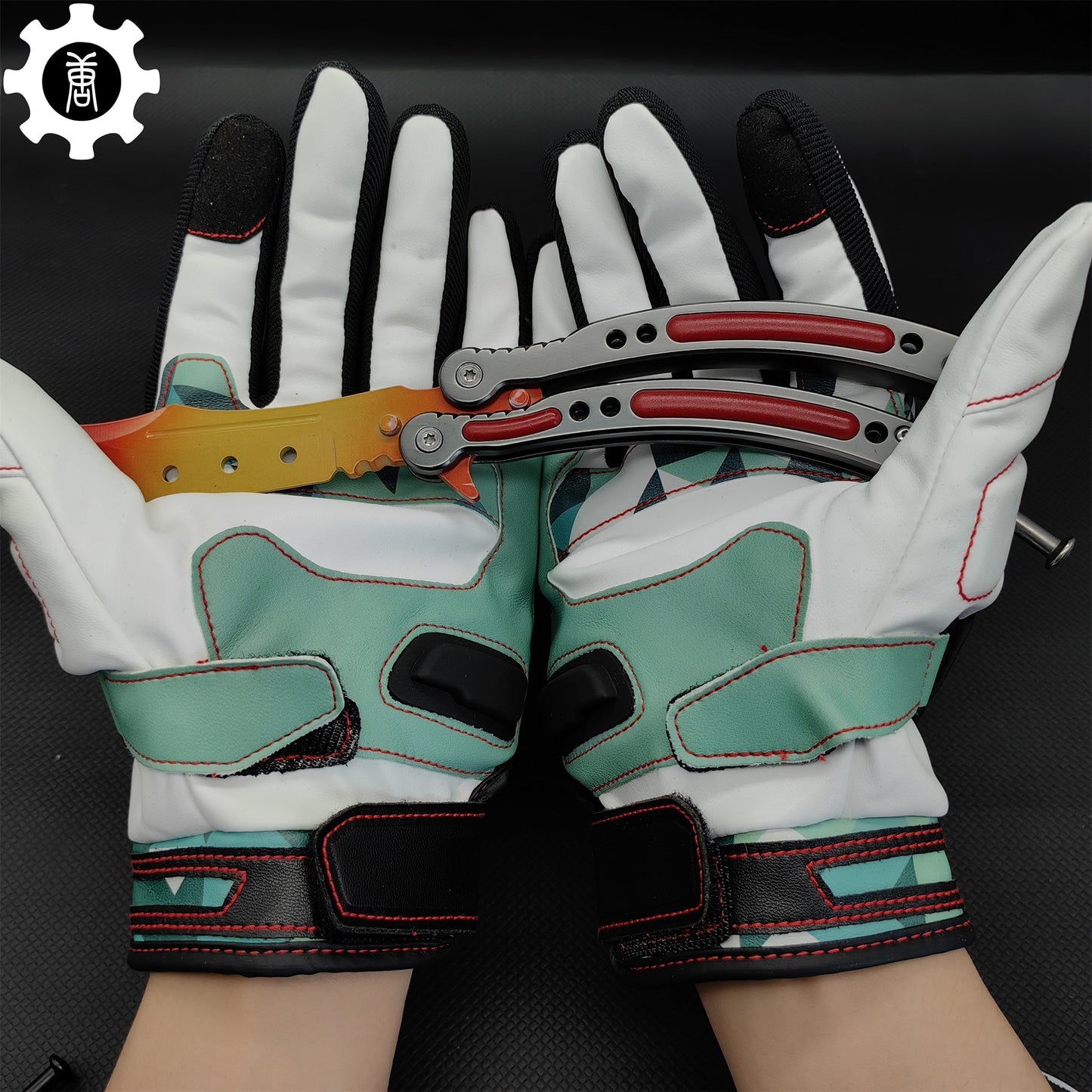 Spearmint Moto Gloves A Pair Game Cosplay Prop