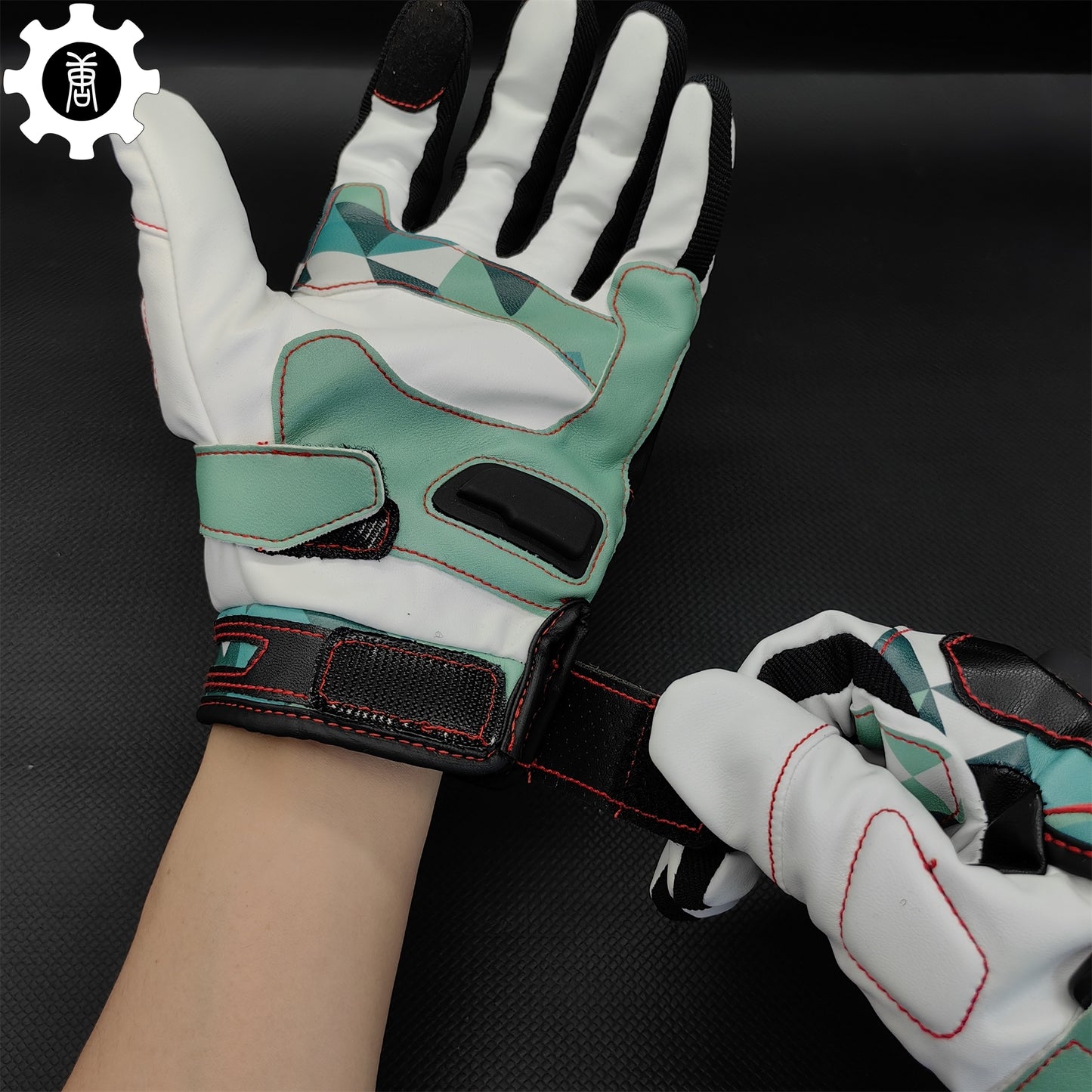 Spearmint Moto Gloves A Pair Game Cosplay Prop