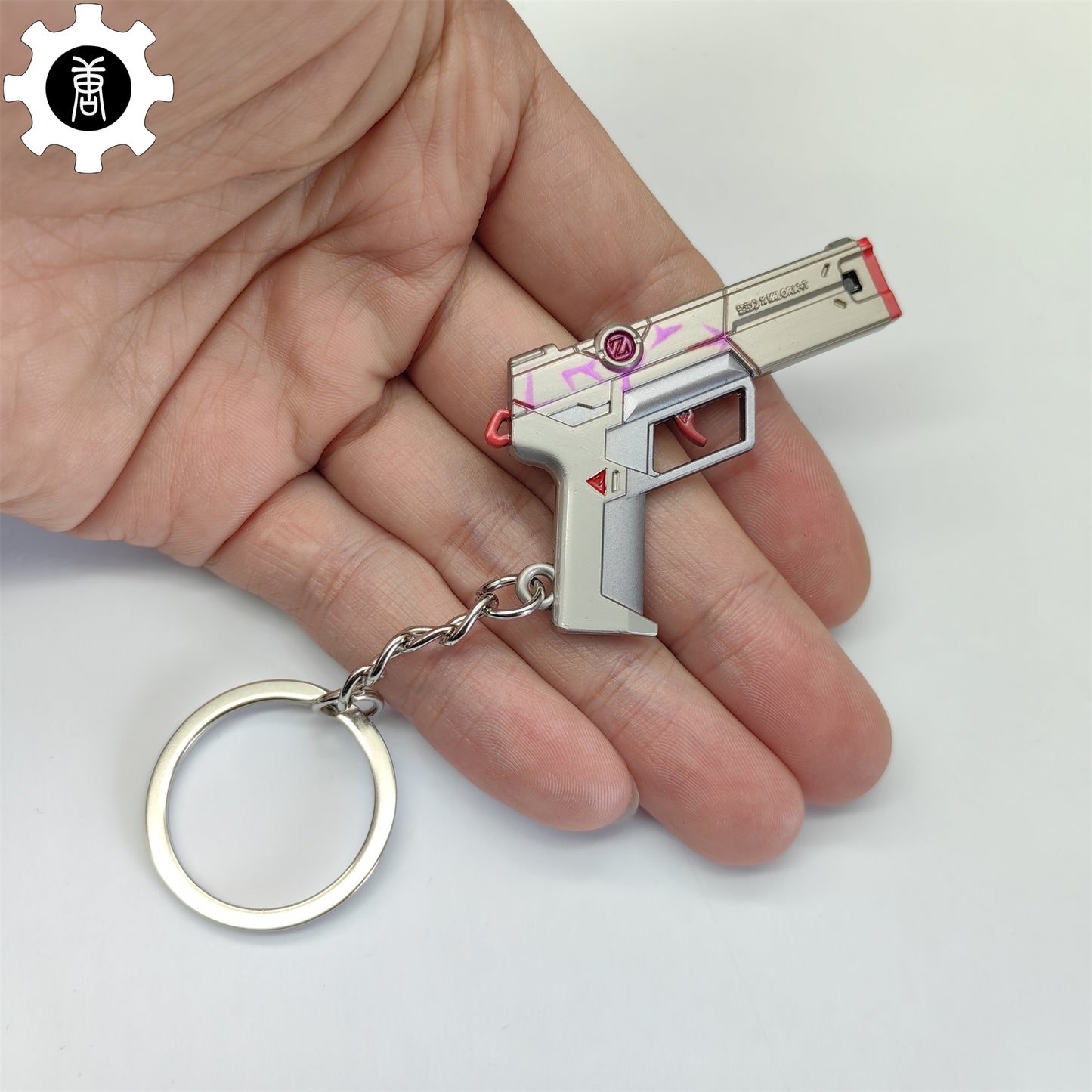 Tiny Spectrum Classic Pistol Gun Metal Keychain