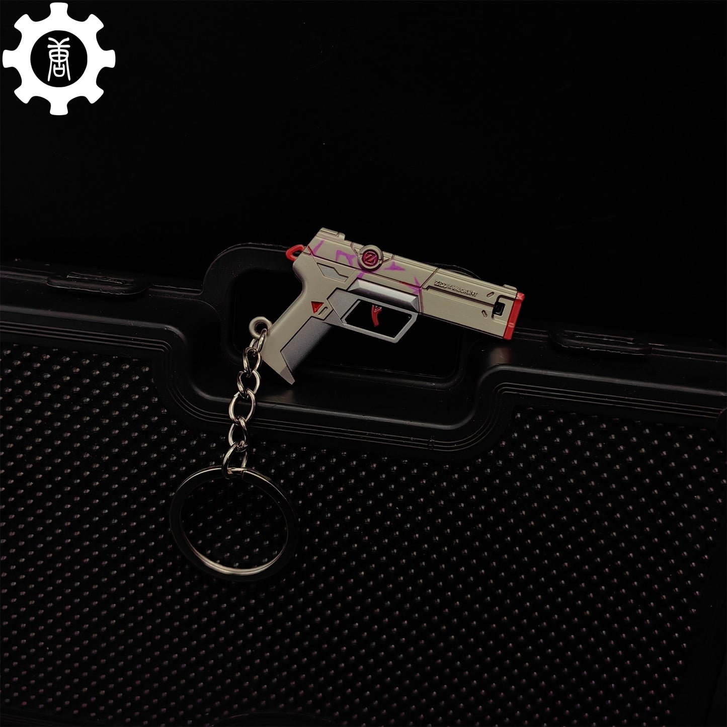 Tiny Spectrum Classic Pistol Gun Metal Keychain