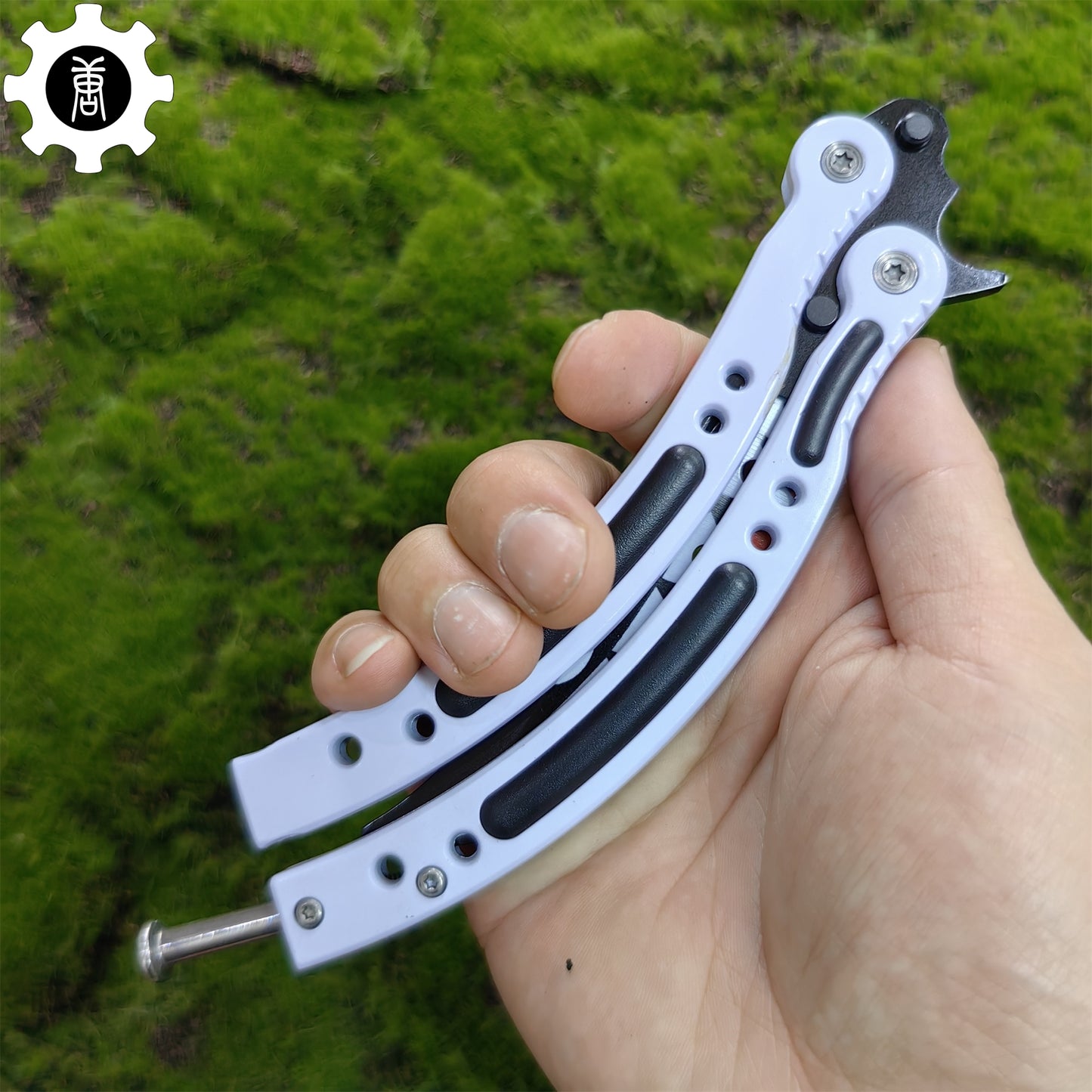 Spitfire Shark Bomber Metal Balisong Game Butterfly Knife 