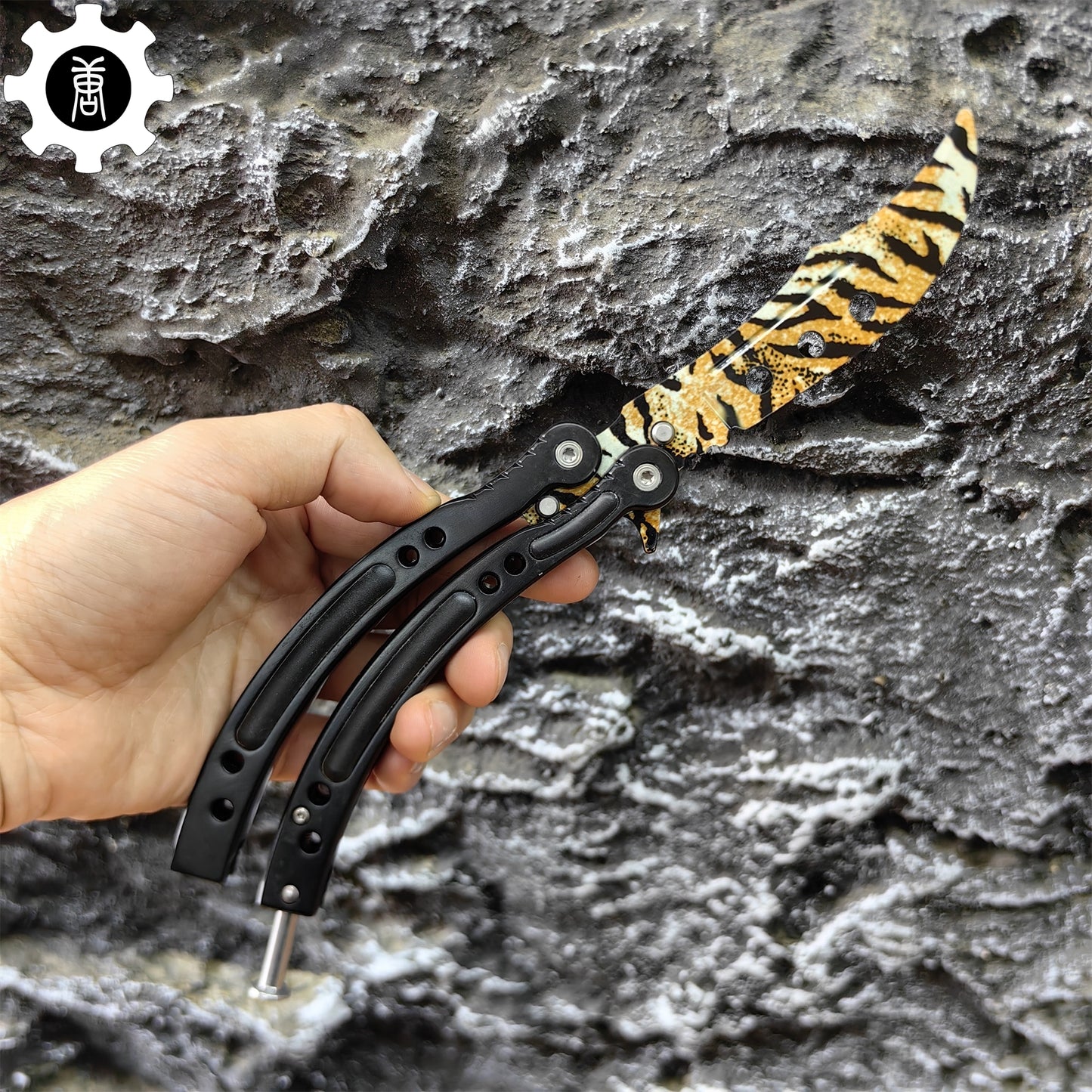 Tiger Tooth Balisong Stainless Steel Butterfly Knife