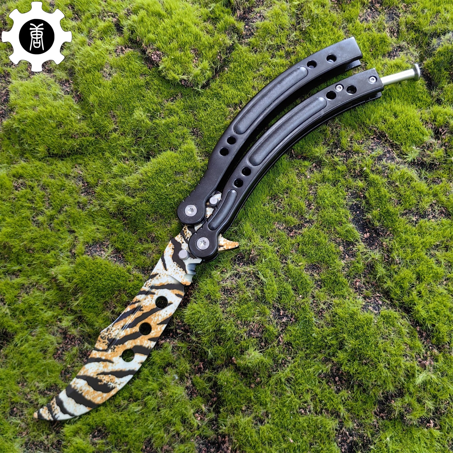 Tiger Tooth Balisong Stainless Steel Butterfly Knife