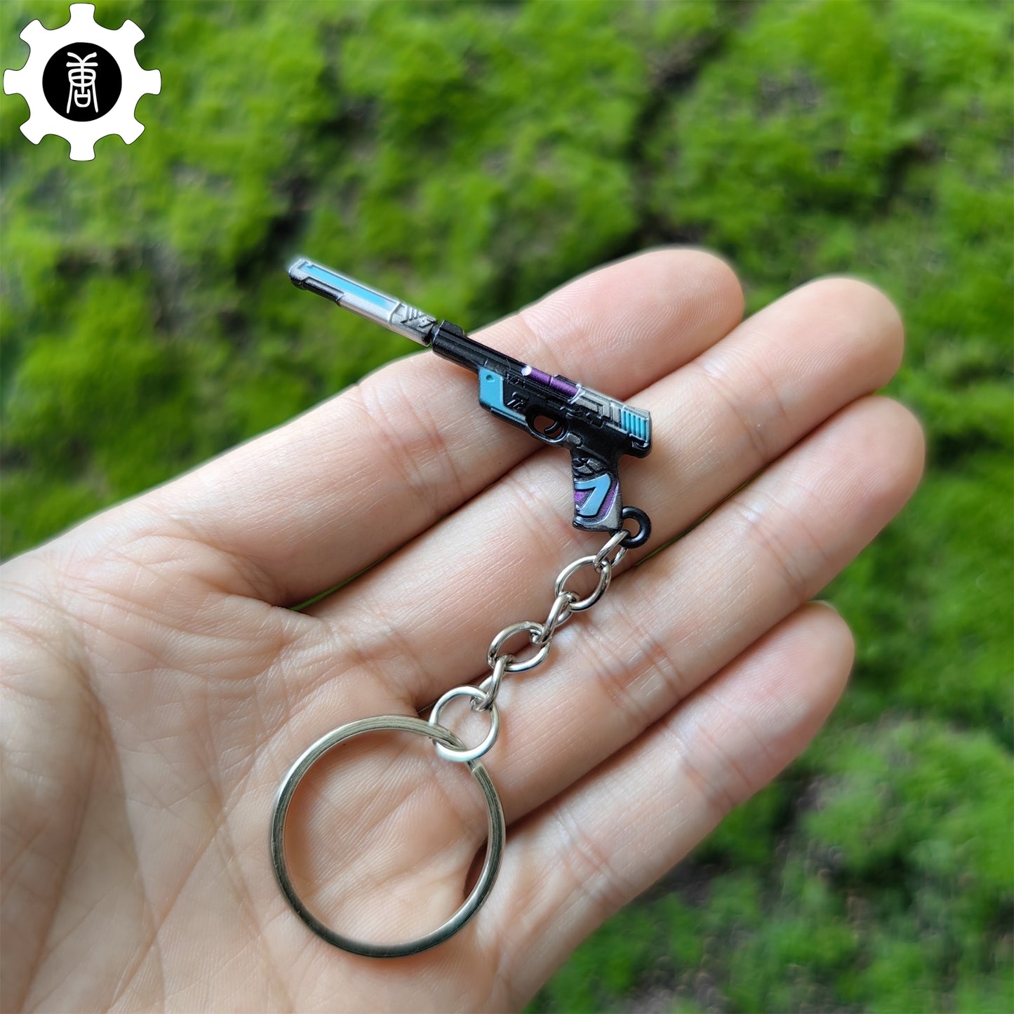 Tiny Topotek Ghost Gun Metal Keychain