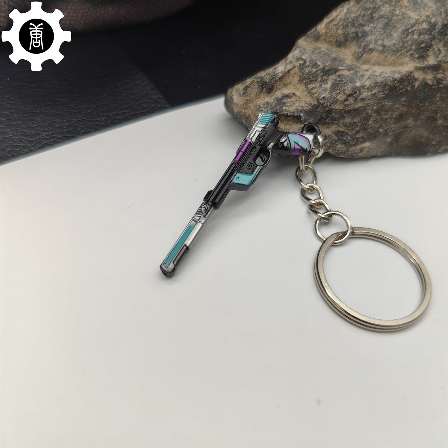 Tiny Topotek Ghost Gun Metal Keychain