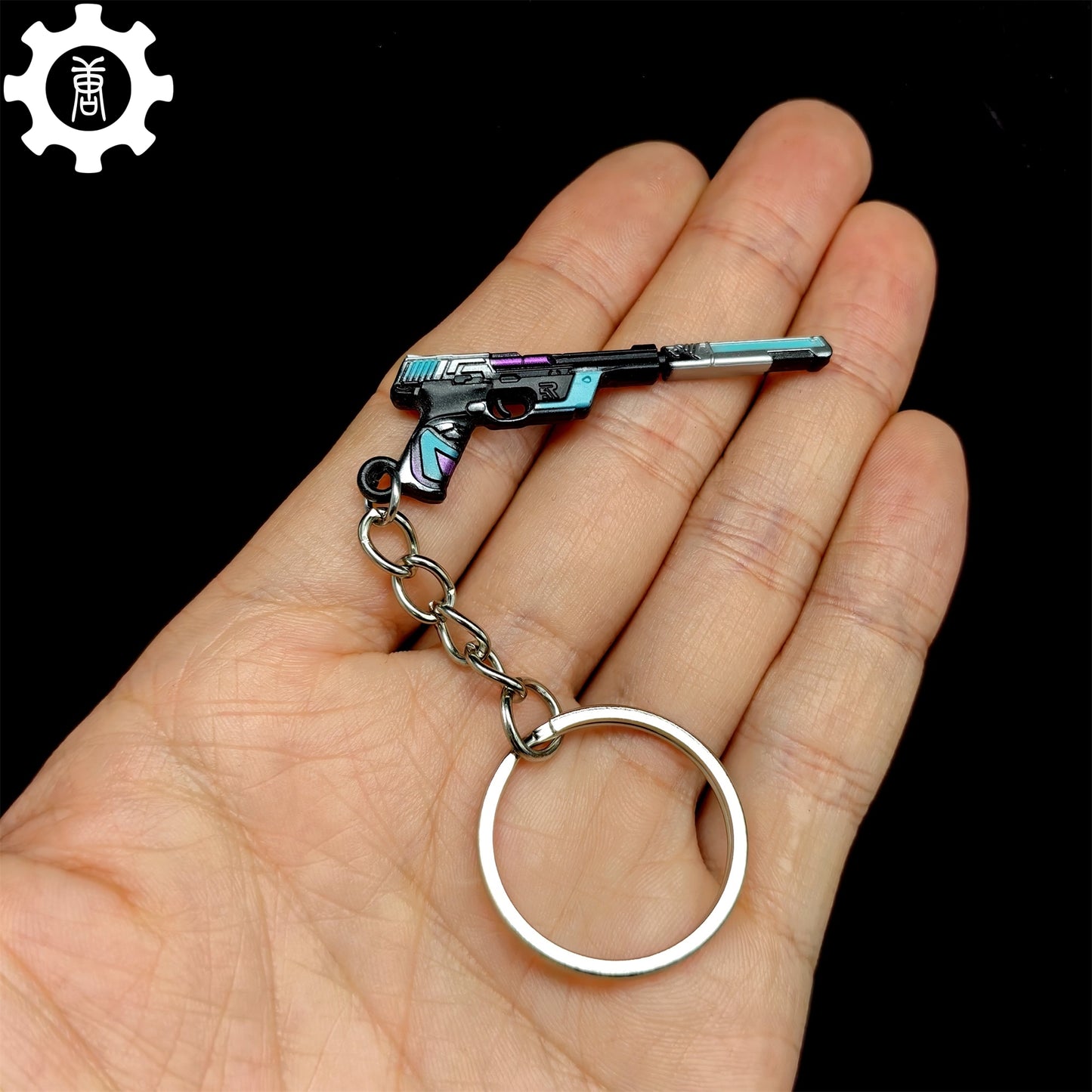 Tiny Topotek Ghost Gun Metal Keychain