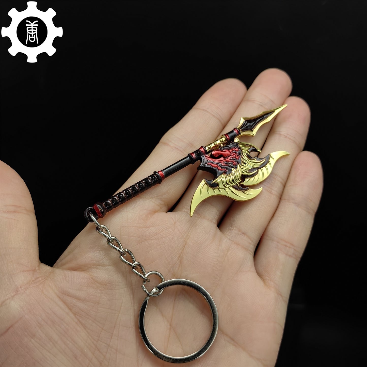 Mini Twin Shadow Axe Weapon Pendant Keychain