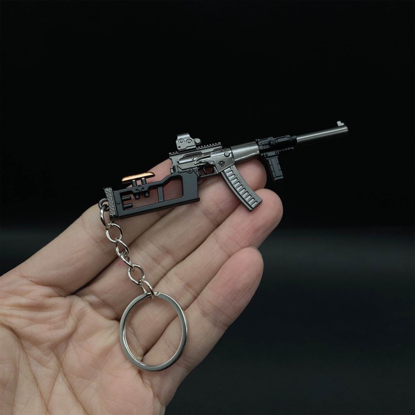 Tiny VSS Gun Keychain Metal Pendant