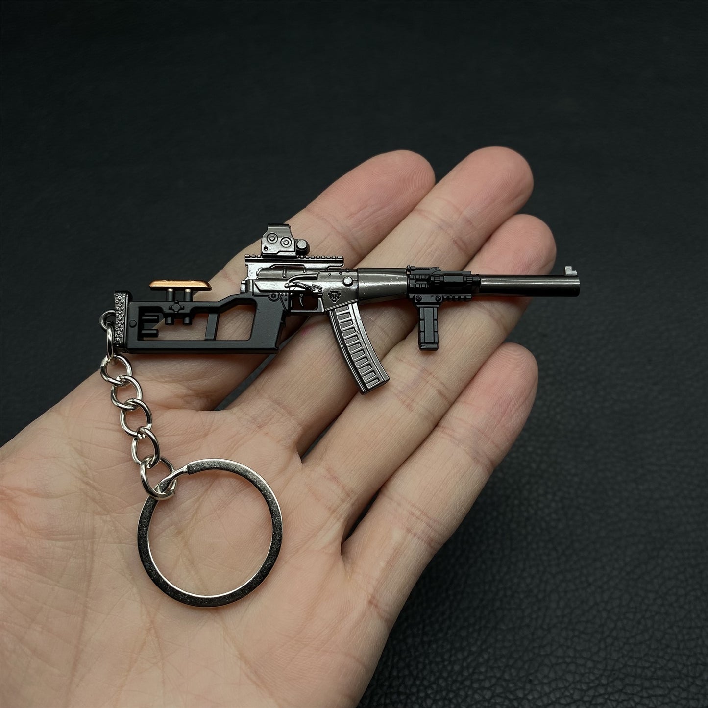 Tiny VSS Gun Keychain Metal Pendant